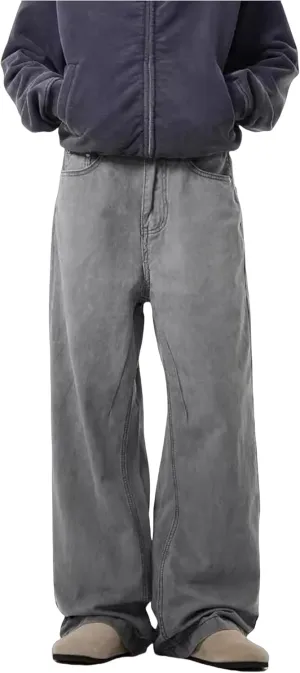 Men's Y2K Jeans Vintage Baggy Jean Pants Grunge Aesthetic Skater Pants Streetwear Relaxed Fit Jeans Trousers