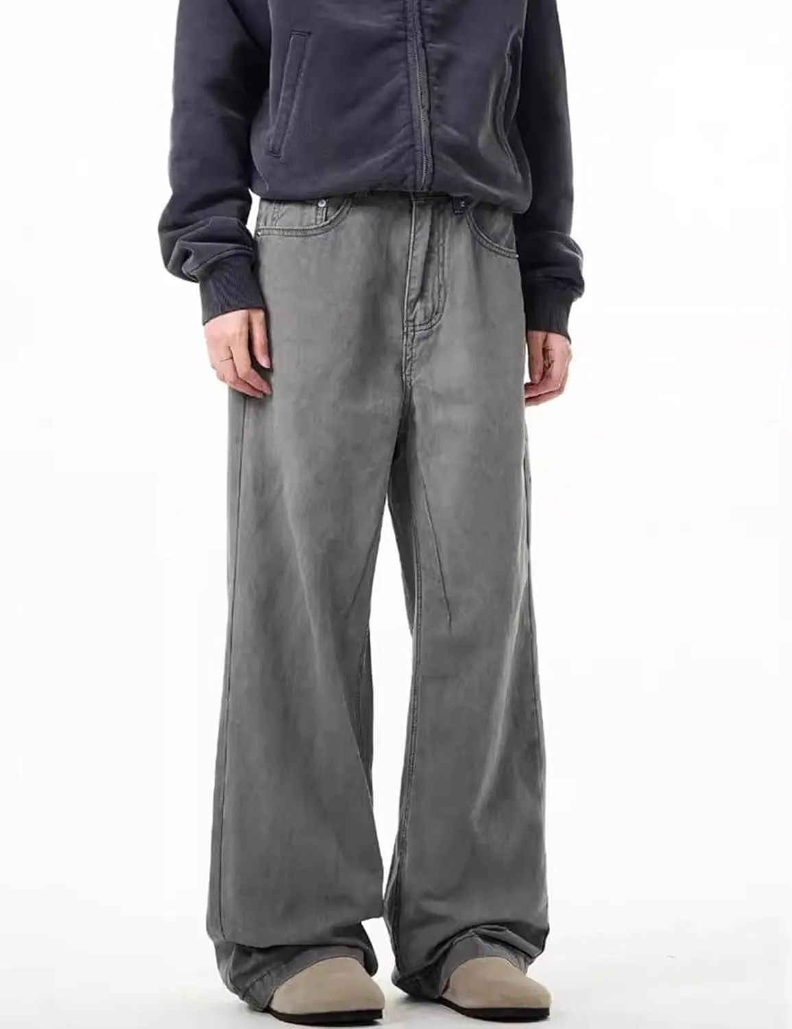 Men's Y2K Jeans Vintage Baggy Jean Pants Grunge Aesthetic Skater Pants Streetwear Relaxed Fit Jeans Trousers