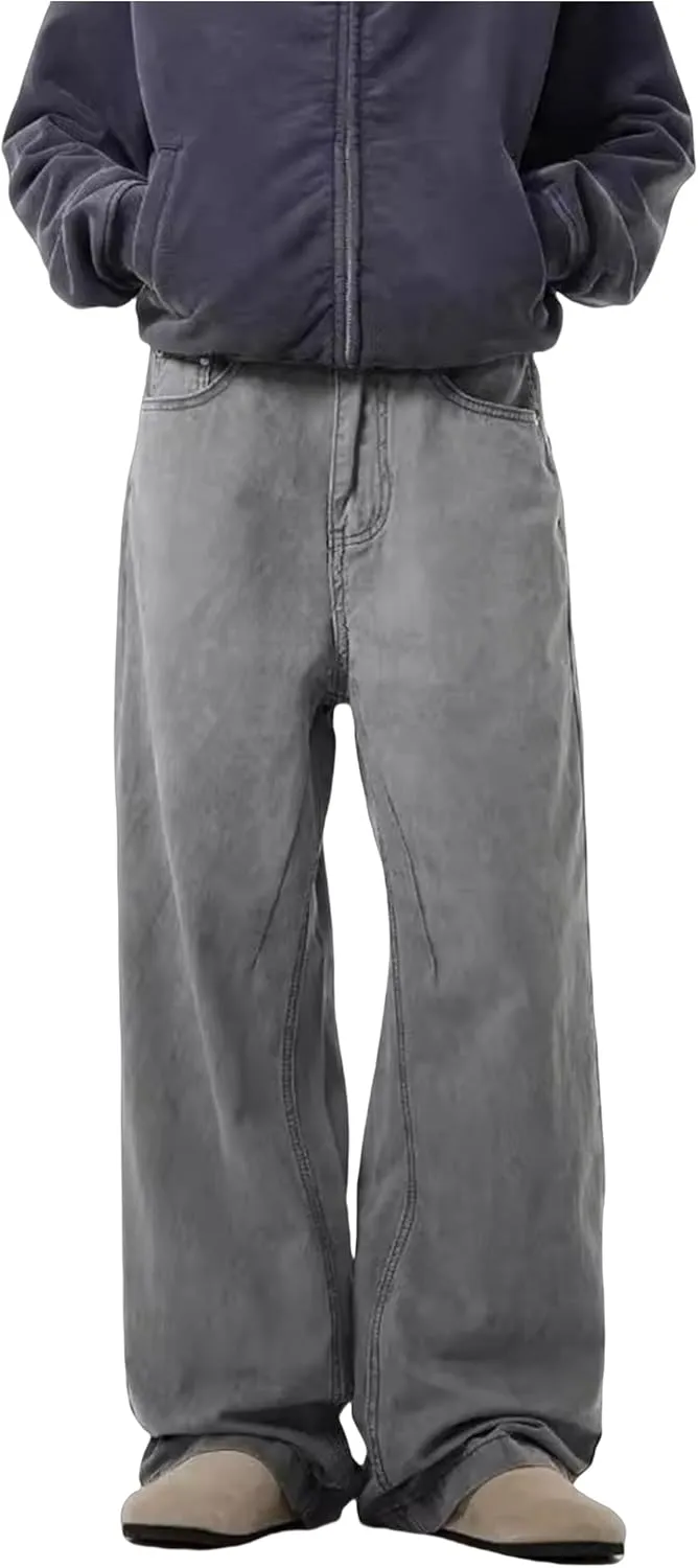Men's Y2K Jeans Vintage Baggy Jean Pants Grunge Aesthetic Skater Pants Streetwear Relaxed Fit Jeans Trousers