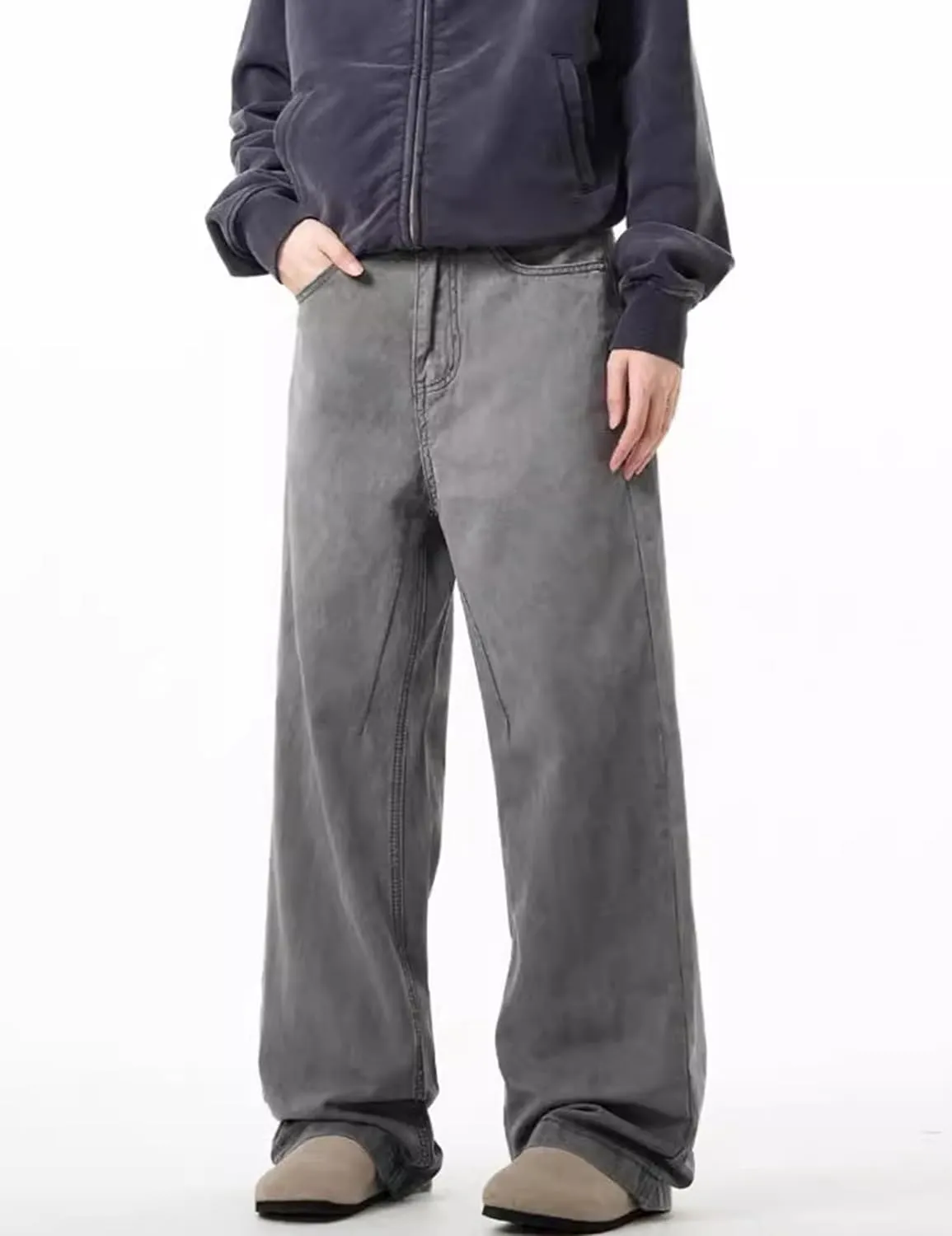 Men's Y2K Jeans Vintage Baggy Jean Pants Grunge Aesthetic Skater Pants Streetwear Relaxed Fit Jeans Trousers