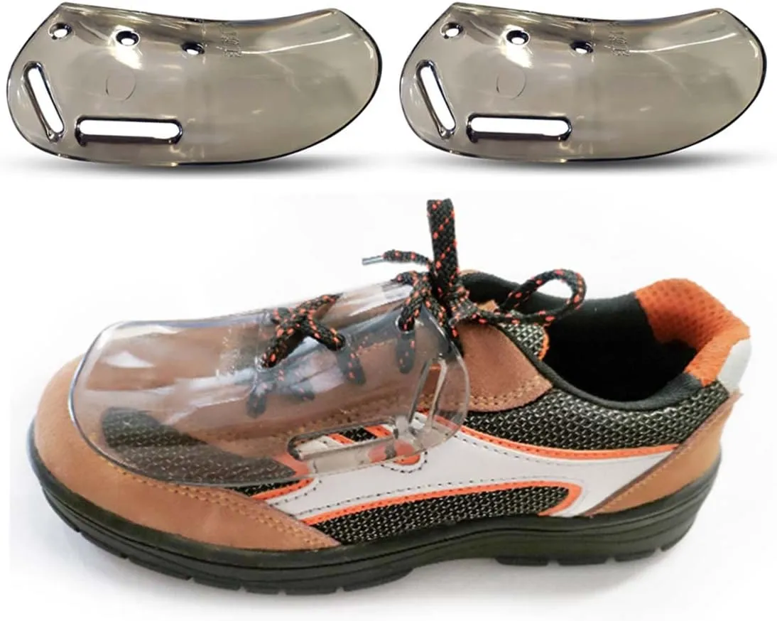 Metatarsal Guards for Work Boots, VIDAYA Unisex Safety Footwear Work Boot Toe Protector Attachment, Universal Size, Metatarsal Guard for Most Safety Shoes and Boots with Laces Transparent