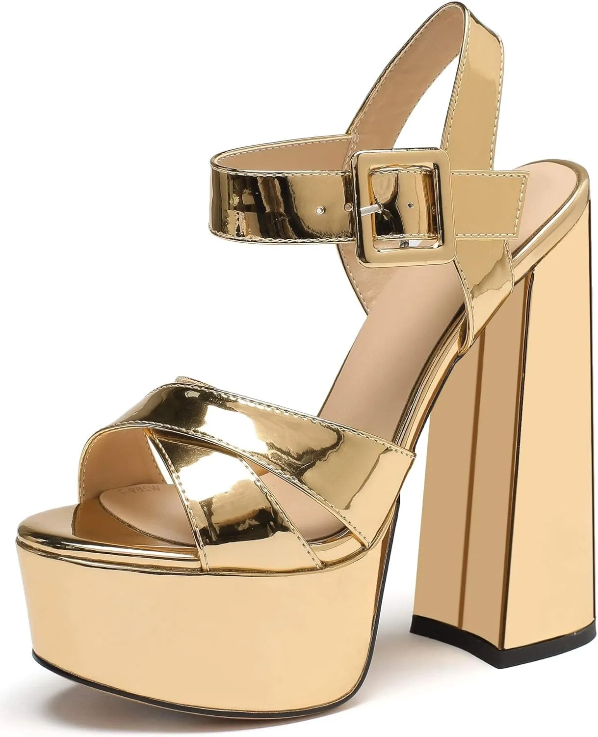 Mettesally Women's Chunky Platform Heels Open Toe Ankle Strap Block Heel Sandals Party Summer Shoes