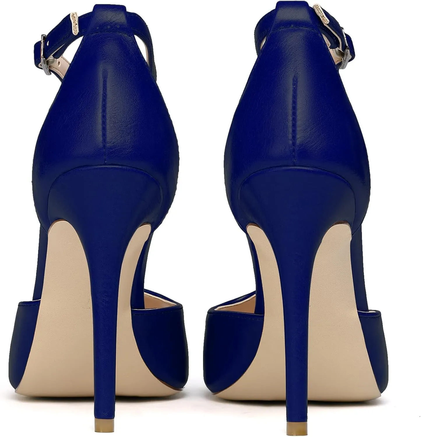Mettesally Women's T-Strap High Heels Peep Toe Stiletto Heel Pumps Ankle Strap Sandals T-bar Party Dress Shoes