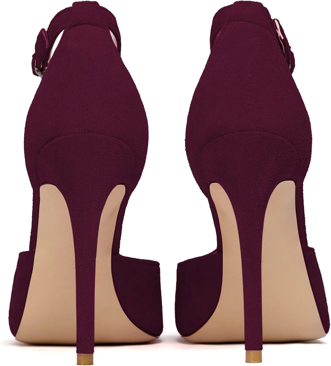 Mettesally Women's T-Strap Stiletto High Heels Peep Toe Heeled Sandals Ankle Strap T-bar Pumps Wedding Dress Shoes