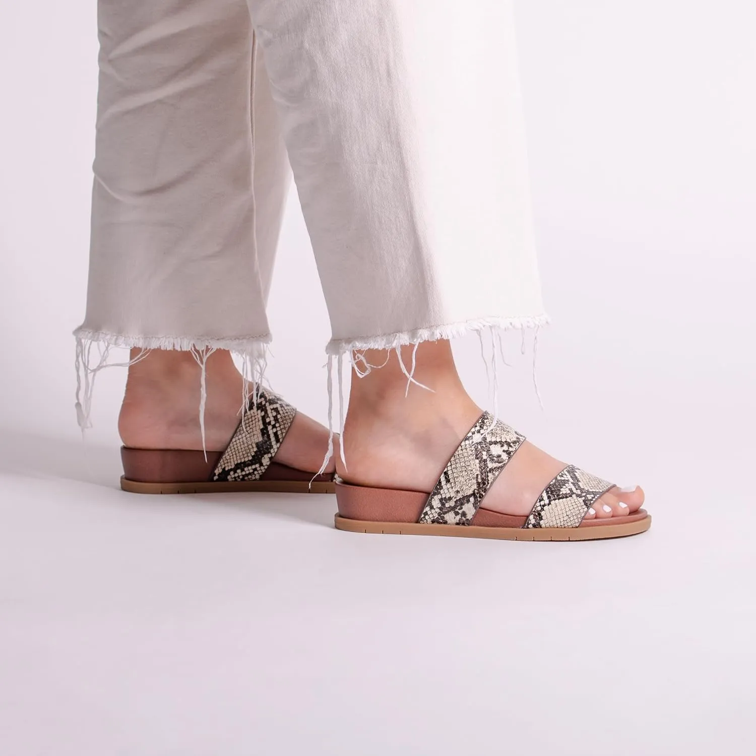MIA Shoes Yelena Women's Slide Sandals, Double Strap