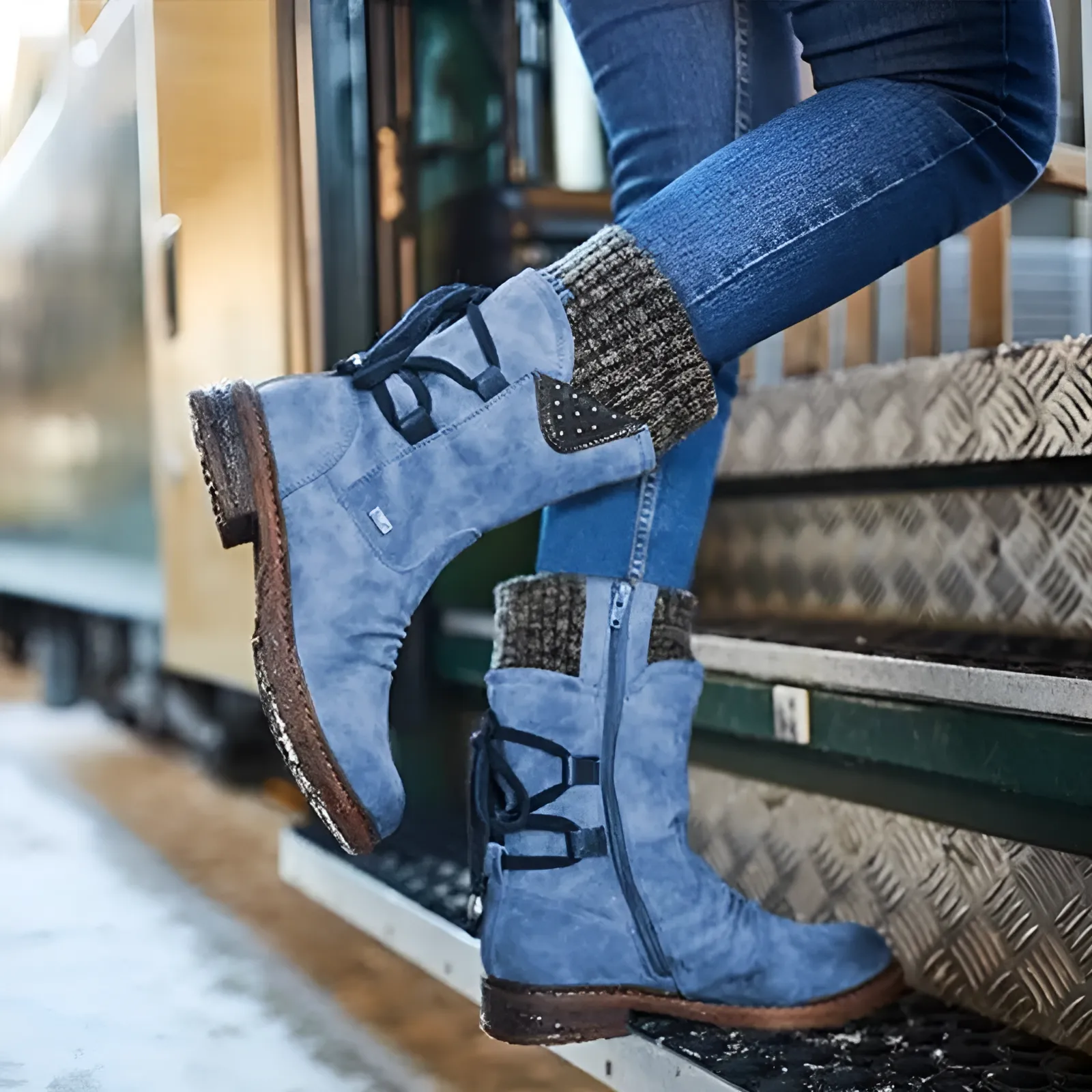 Mid-Calf Winter Boots | Faux Leather | Warm and Stylish