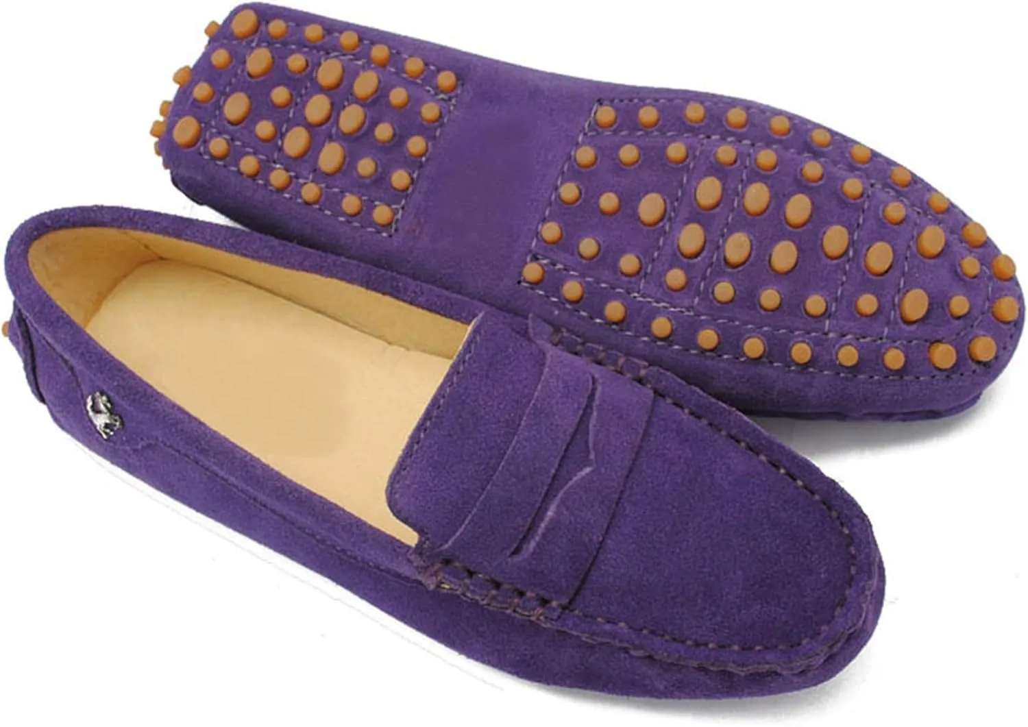 Minishion Women's Casual Loafers Suede Comfortable Driving Shoes YB9603