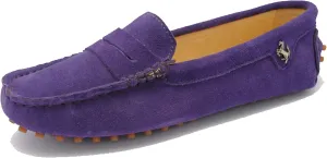 Minishion Women's Casual Loafers Suede Comfortable Driving Shoes YB9603