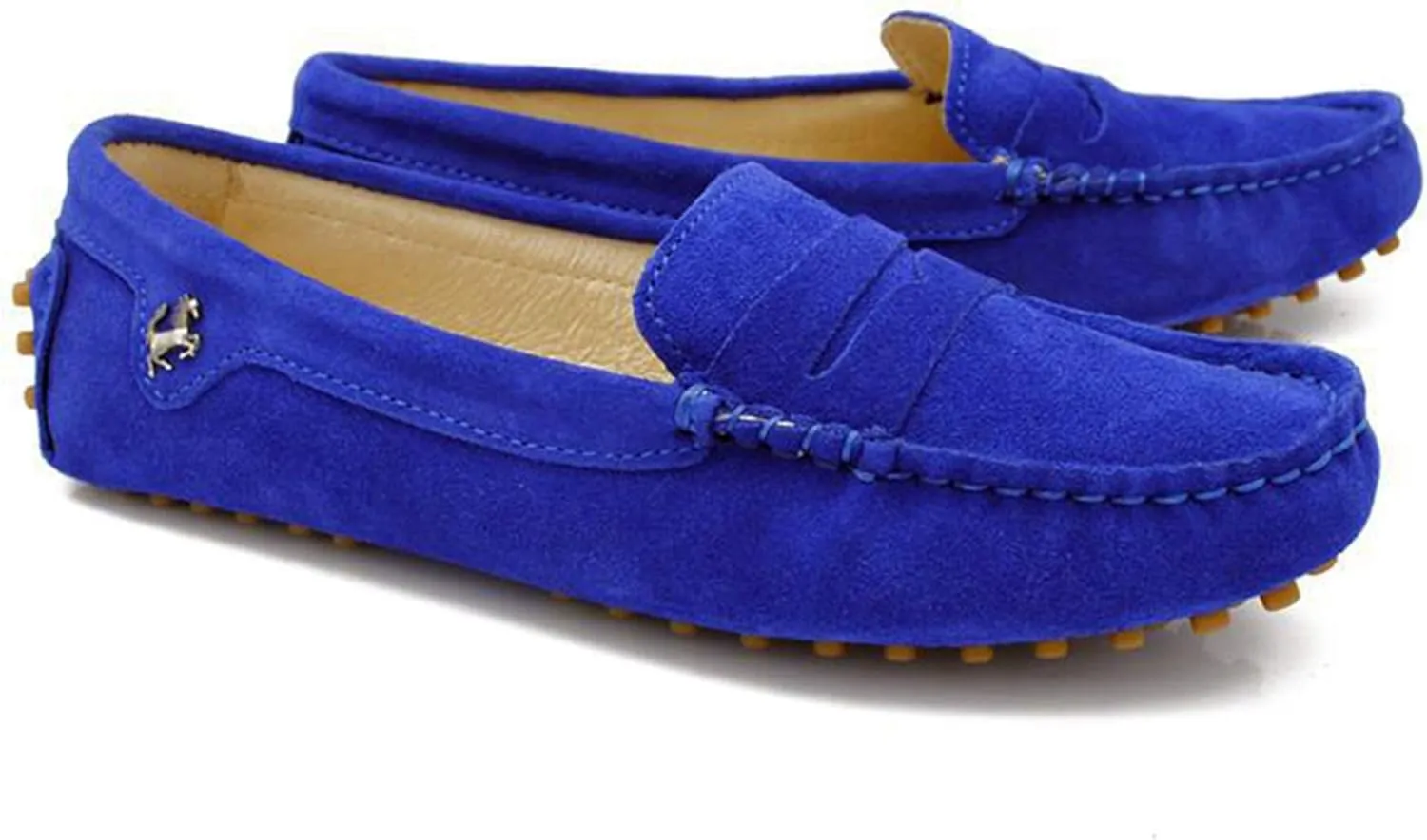 Minishion Women's Casual Loafers Suede Comfortable Driving Shoes YB9603