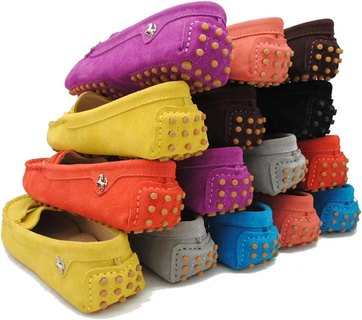 Minishion Women's Casual Loafers Suede Comfortable Driving Shoes YB9603