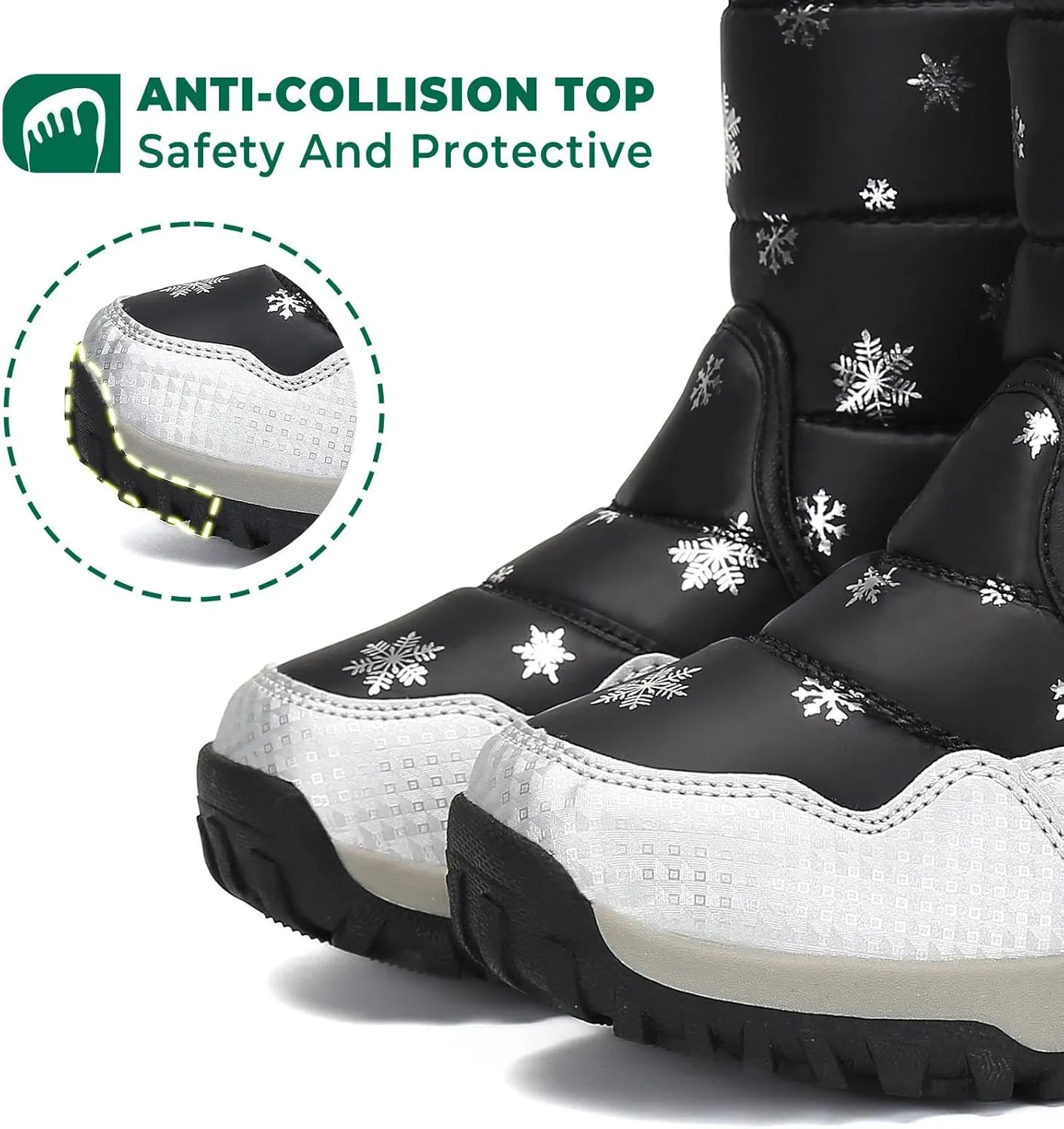Mishansha Kids Snow Boots for Boys Girls Winter Boot Waterproof Warm Anti-Slip Cold Weather Shoes (Toddler/Little Kid/Big Kid)