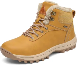 Mishansha Mens Womens Winter Hiking Boots Waterproof Non Slip Warm Lined Snow Boots for Outdoor Trekking