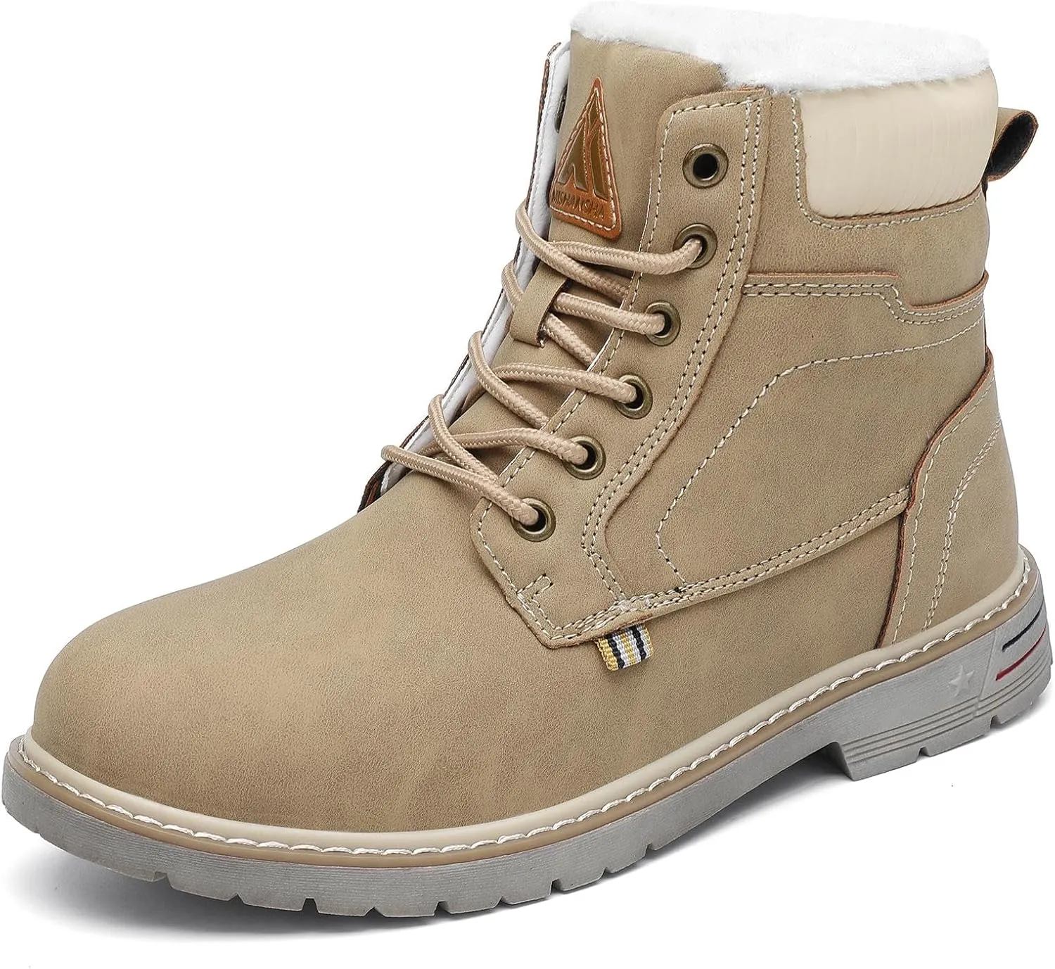 Mishansha Mens Womens Winter Hiking Boots Waterproof Non Slip Warm Lined Snow Boots for Outdoor Trekking