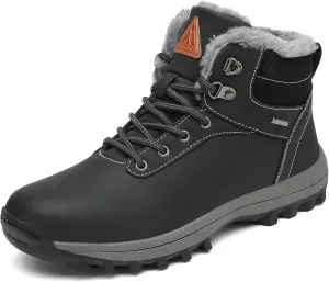Mishansha Mens Womens Winter Hiking Boots Waterproof Non Slip Warm Lined Snow Boots for Outdoor Trekking