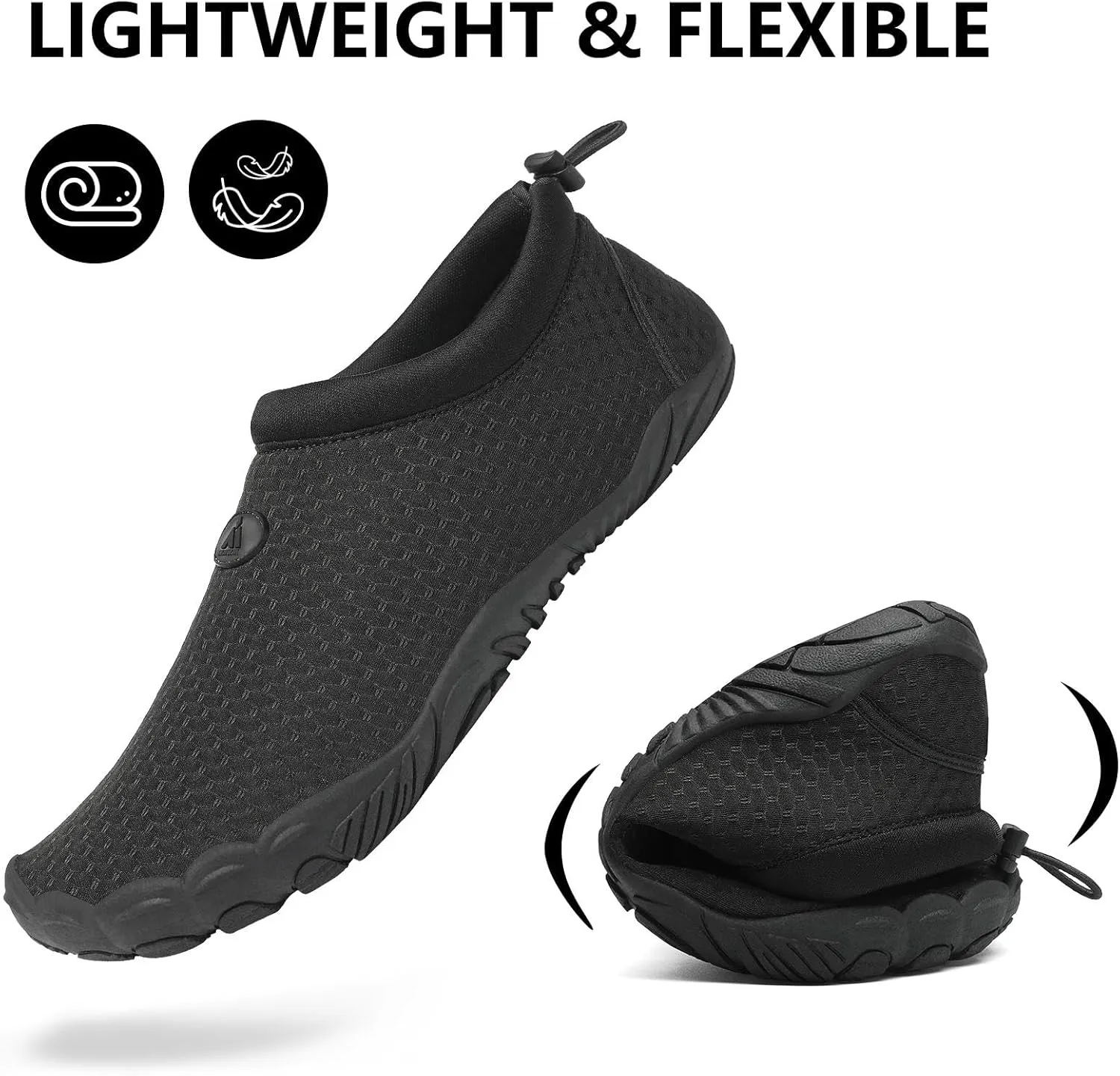 Mishansha Womens Mens Water Swim Shoes Wide Toe Box Barefoot Shoes US Size 5.5-13.5 Women / 3-11.5 Men