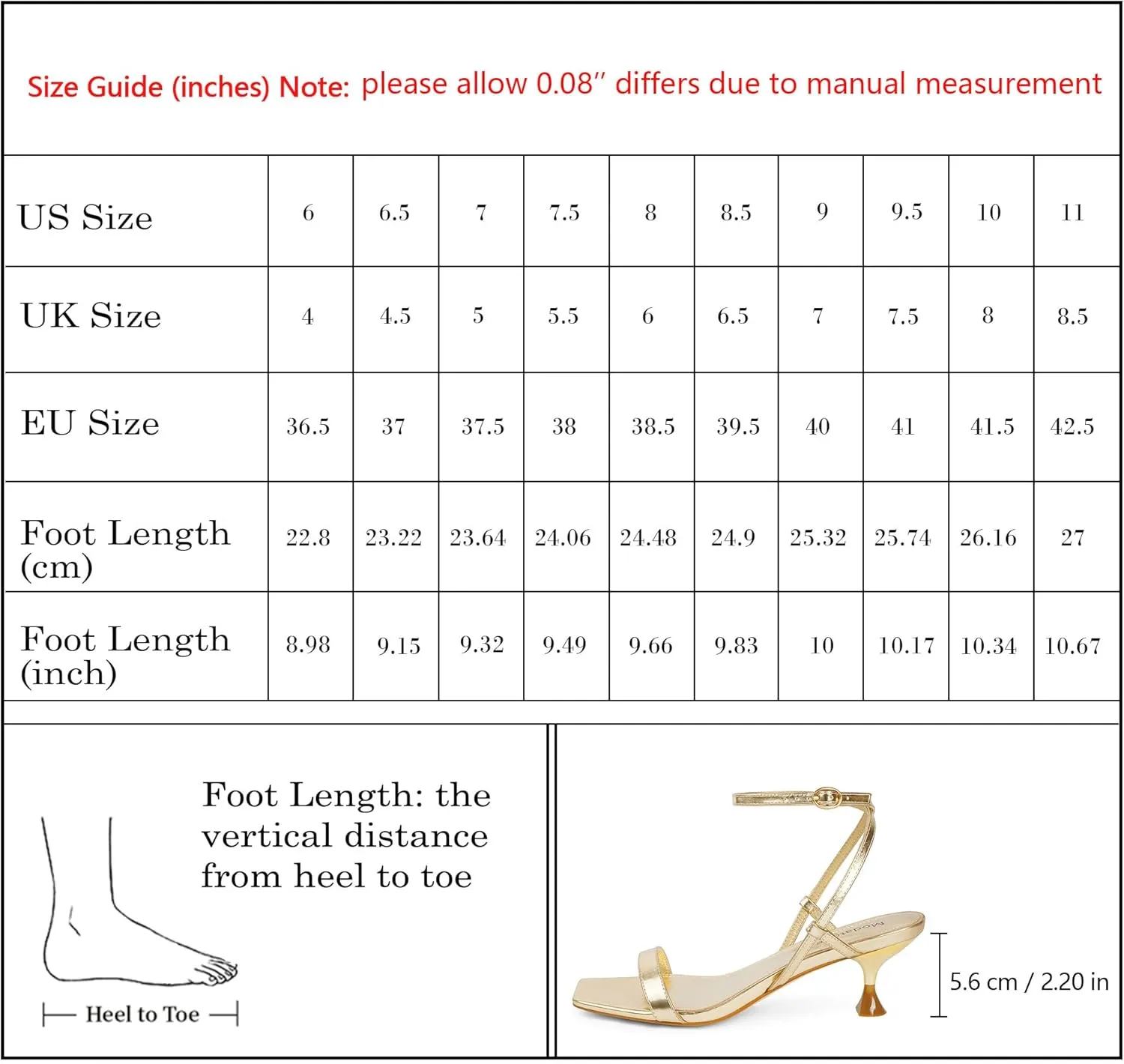 Modatope Kitten Heels for Women Open Square Toe Ankle Strap Sandals Low Heels Dress Shoes for Party