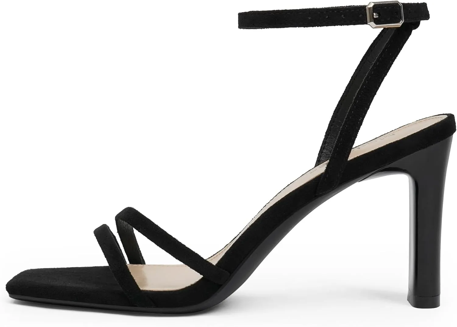 Modatope Womens Sandals Square Open Toe Chunky High Heels Strappy Ankle Strap Sandals Comfort Dress Party Shoes