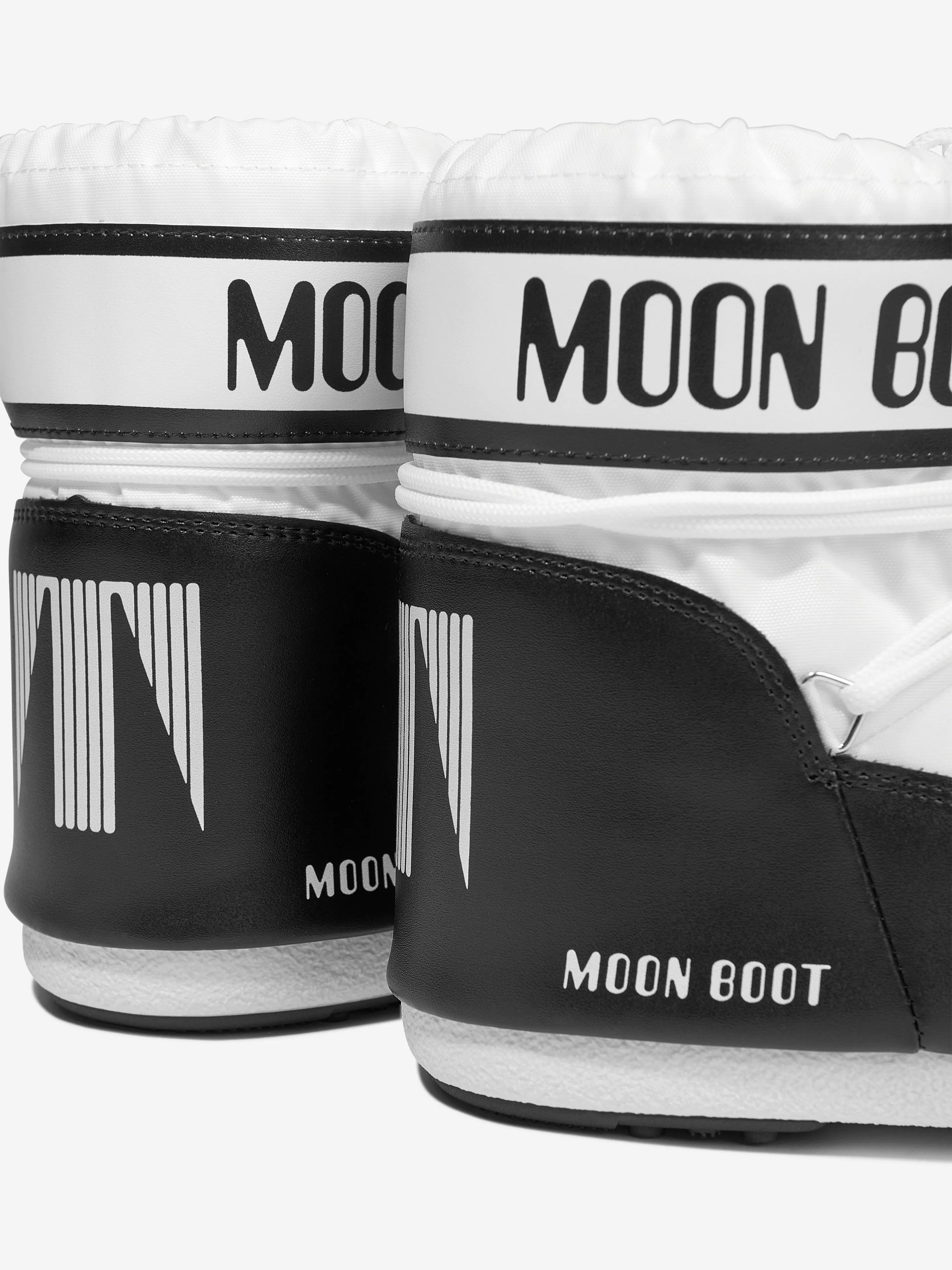 Moon Boot Kids Icon 低帮尼龙雪地靴（白色）