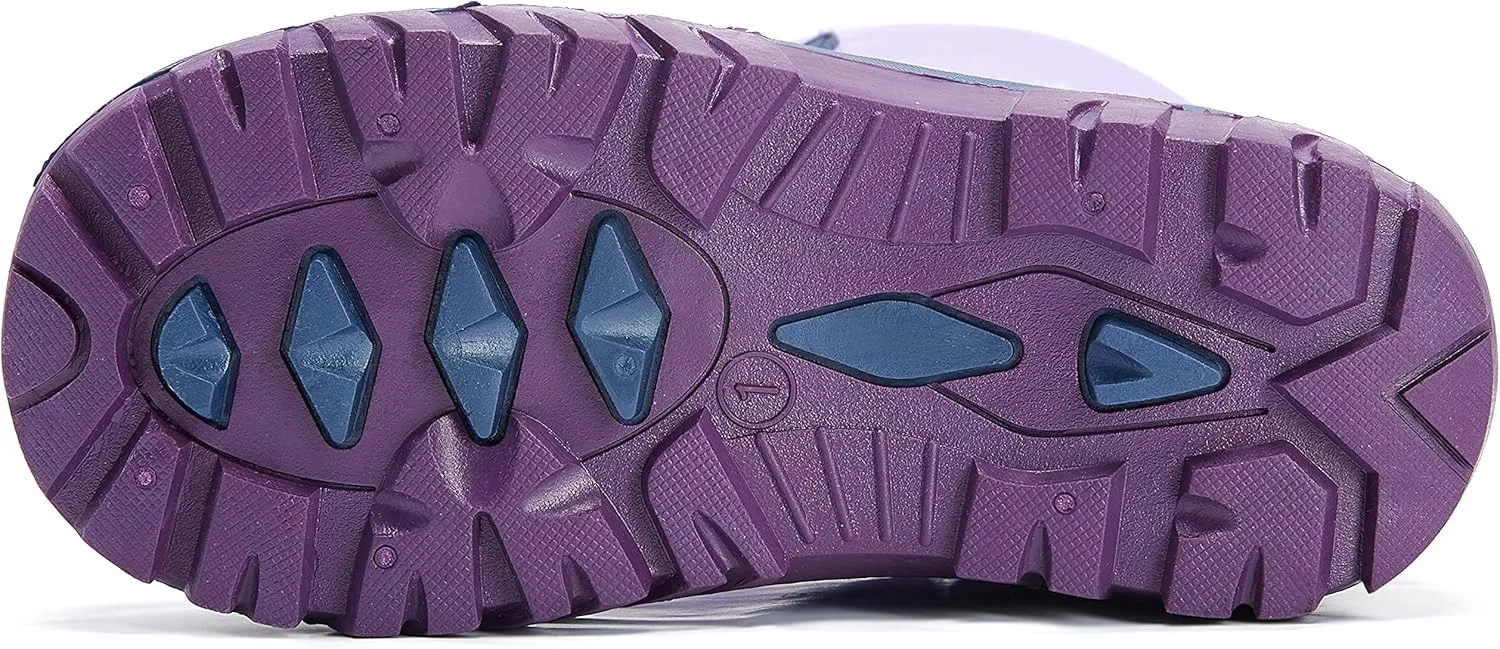 MORENDL Kids' Snow Boots Insulated Waterproof Fur Lined Warm Anti-Slip Winter Shoes for Boys and Girls Outdoor Walking(Toddler/Little Kid)