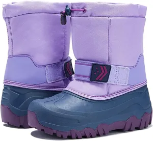 MORENDL Kids' Snow Boots Insulated Waterproof Fur Lined Warm Anti-Slip Winter Shoes for Boys and Girls Outdoor Walking(Toddler/Little Kid)