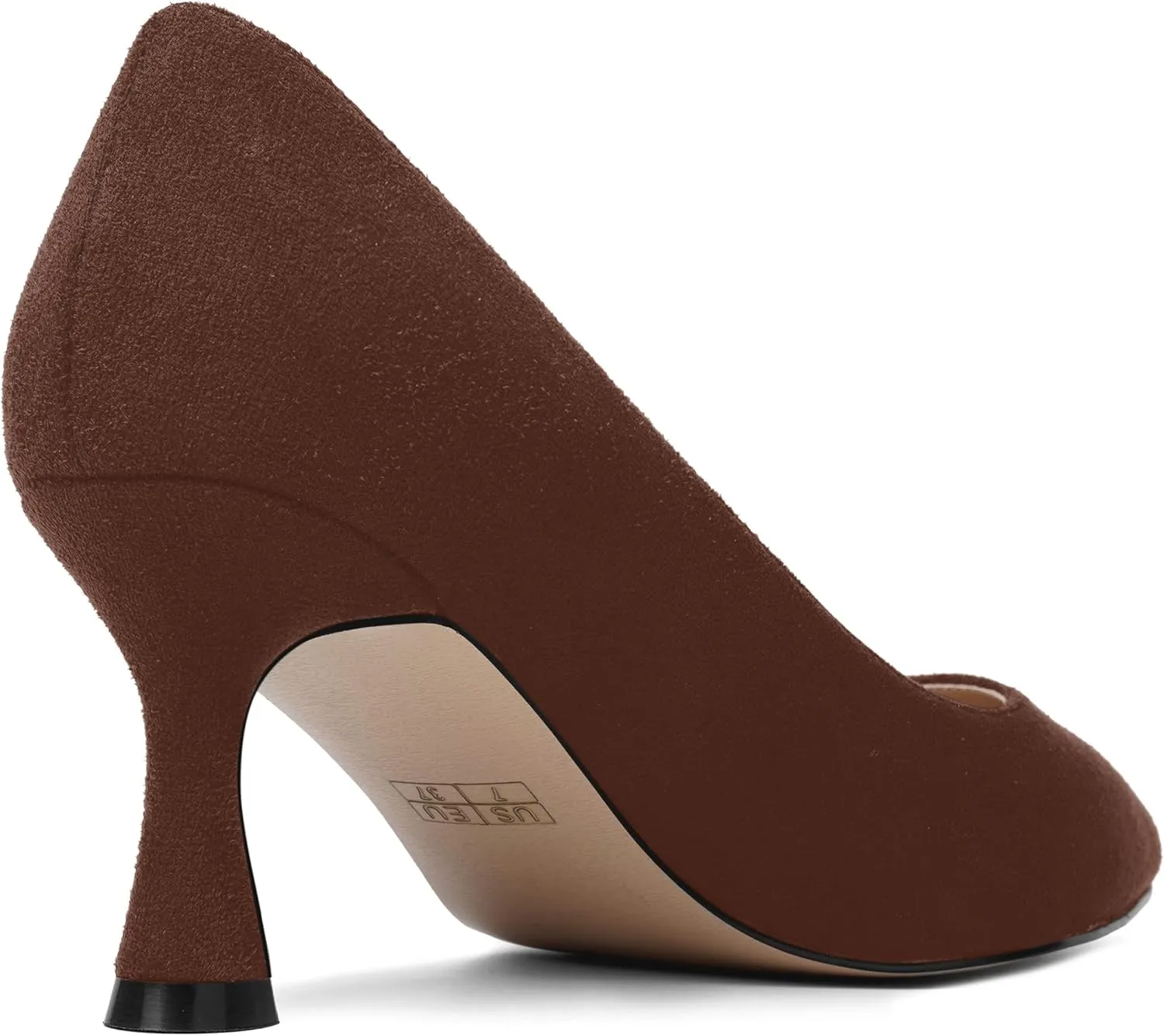 MOVINSTEPS Womens Pointed Toe Evening Sexy Suede Slip On Stiletto Mid Heel Pumps Shoes 2.5 Inch