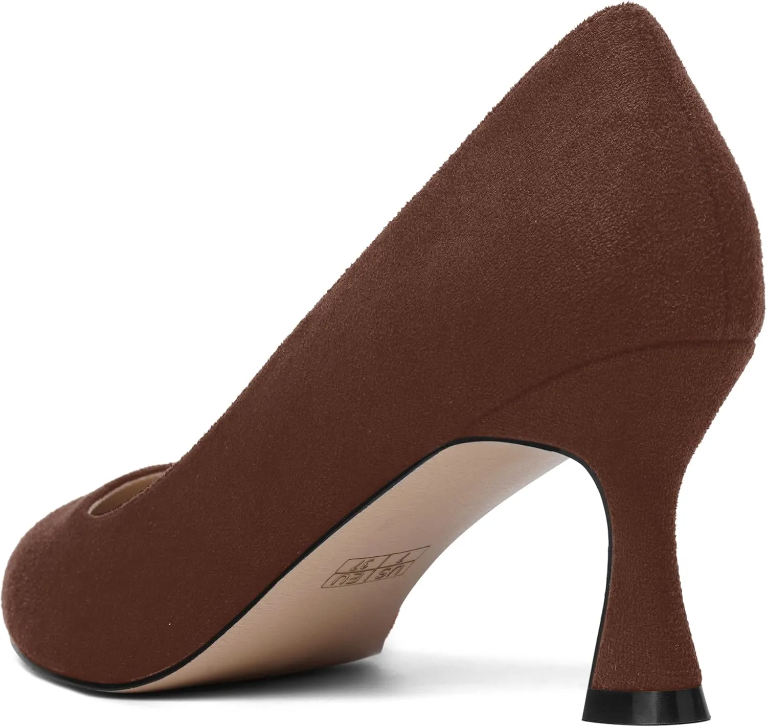 MOVINSTEPS Womens Pointed Toe Evening Sexy Suede Slip On Stiletto Mid Heel Pumps Shoes 2.5 Inch