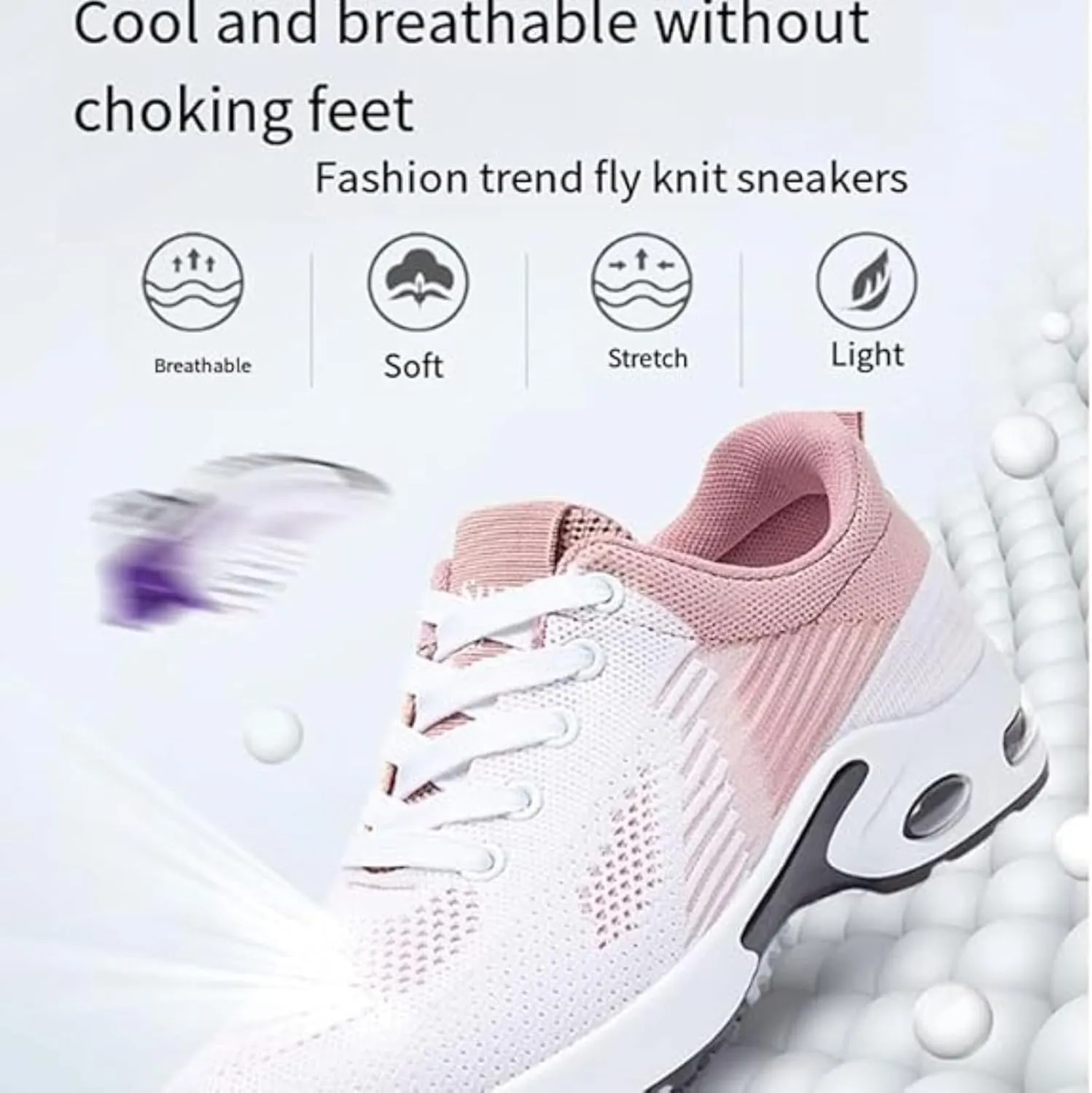 Musabela Orthopedic Shoes for Women, Rayootd Comfortable Orthotic Classic Shoes, Arch Support, Slip-On Air Cushion Running Sneakers for Gym Workout Sports