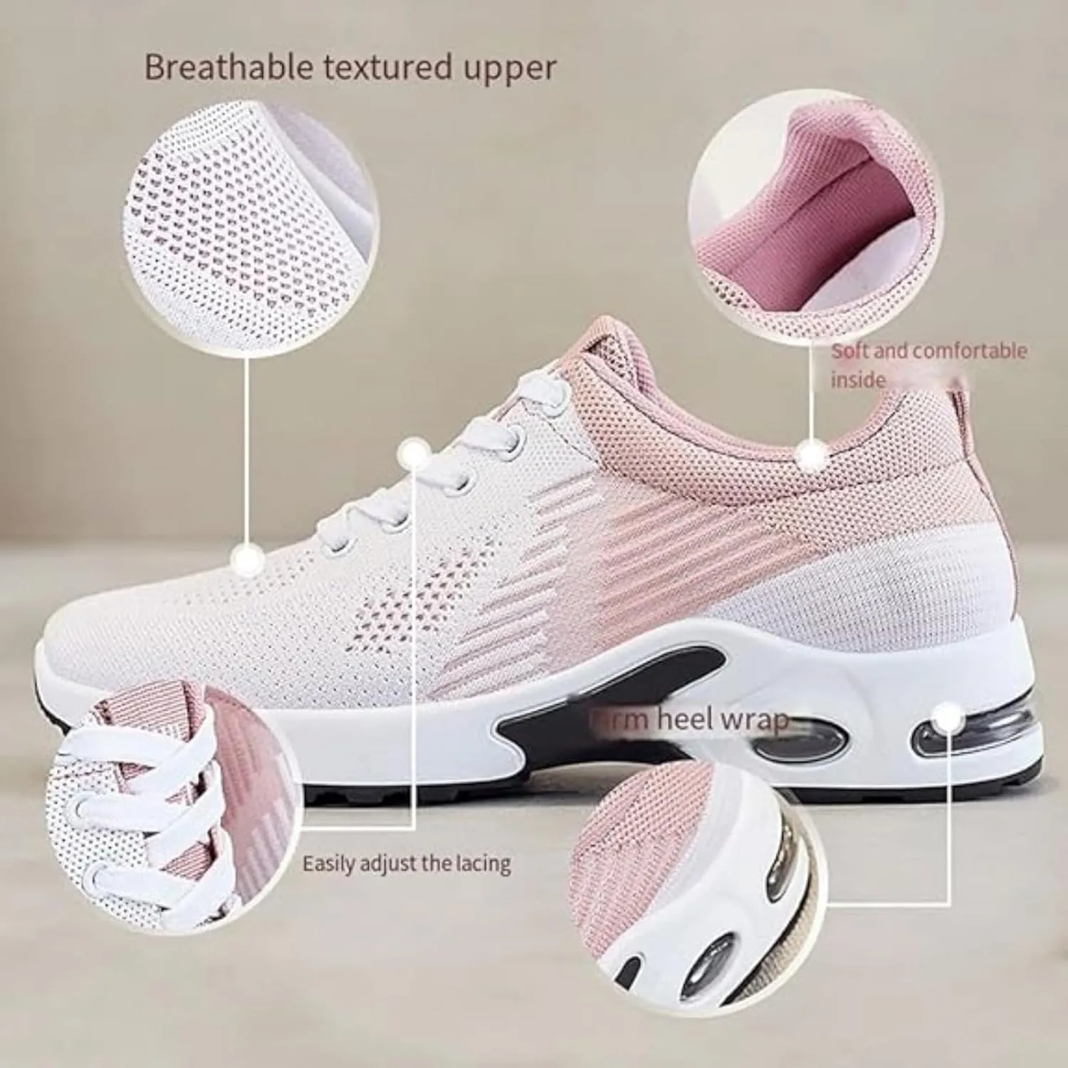 Musabela Orthopedic Shoes for Women, Rayootd Comfortable Orthotic Classic Shoes, Arch Support, Slip-On Air Cushion Running Sneakers for Gym Workout Sports