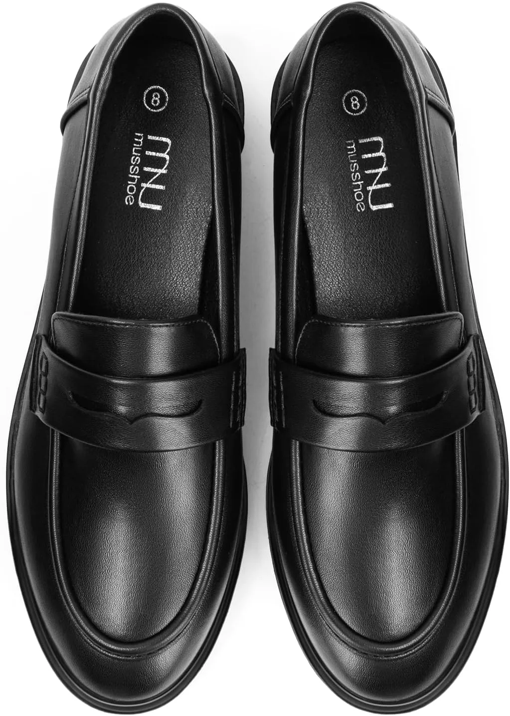 MUSSHOE Penny Loafers for Women Classic Casual Shoes Comfort Womens Slip-ons Business Lightweight Work Flats