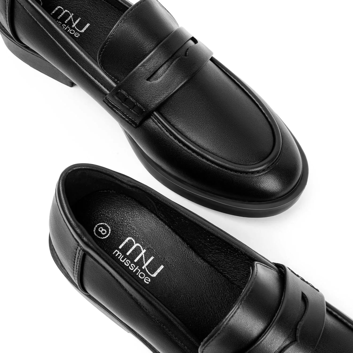 MUSSHOE Penny Loafers for Women Classic Casual Shoes Comfort Womens Slip-ons Business Lightweight Work Flats