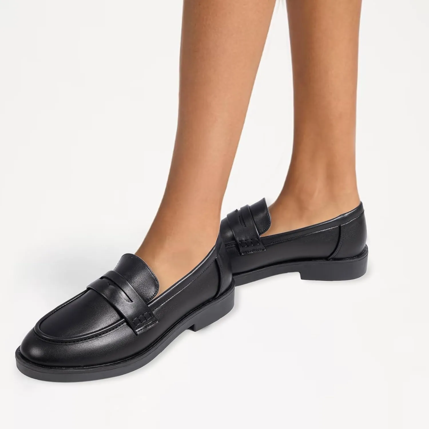 MUSSHOE Penny Loafers for Women Classic Casual Shoes Comfort Womens Slip-ons Business Lightweight Work Flats
