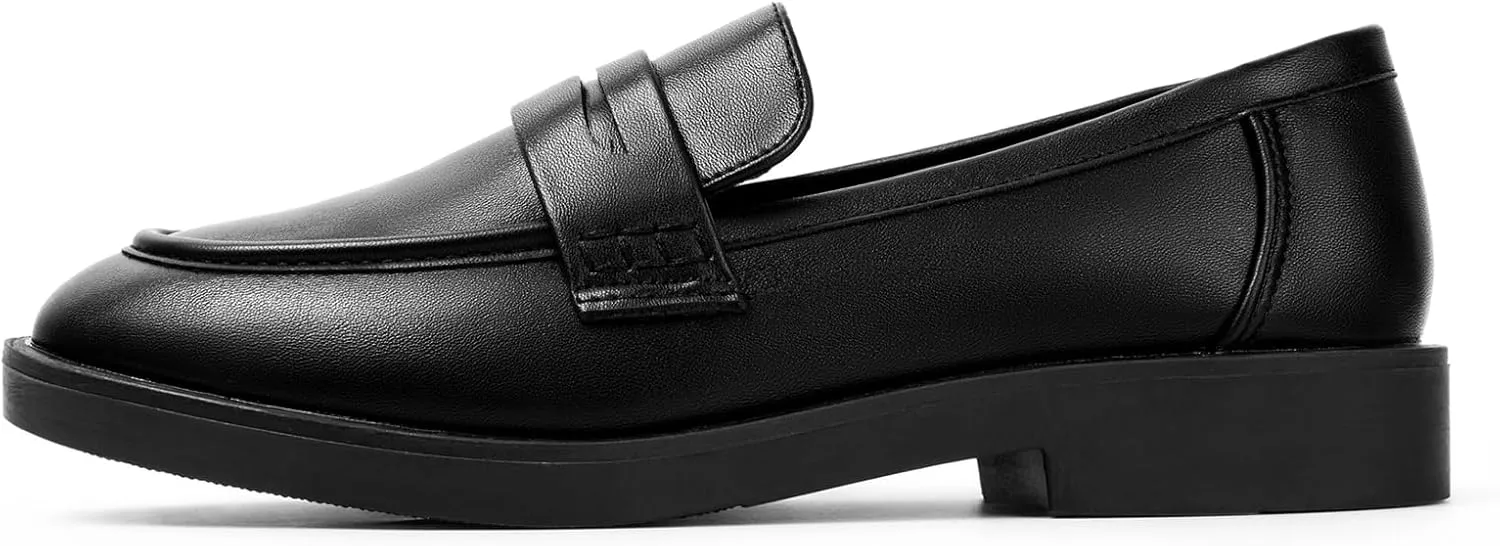 MUSSHOE Penny Loafers for Women Classic Casual Shoes Comfort Womens Slip-ons Business Lightweight Work Flats