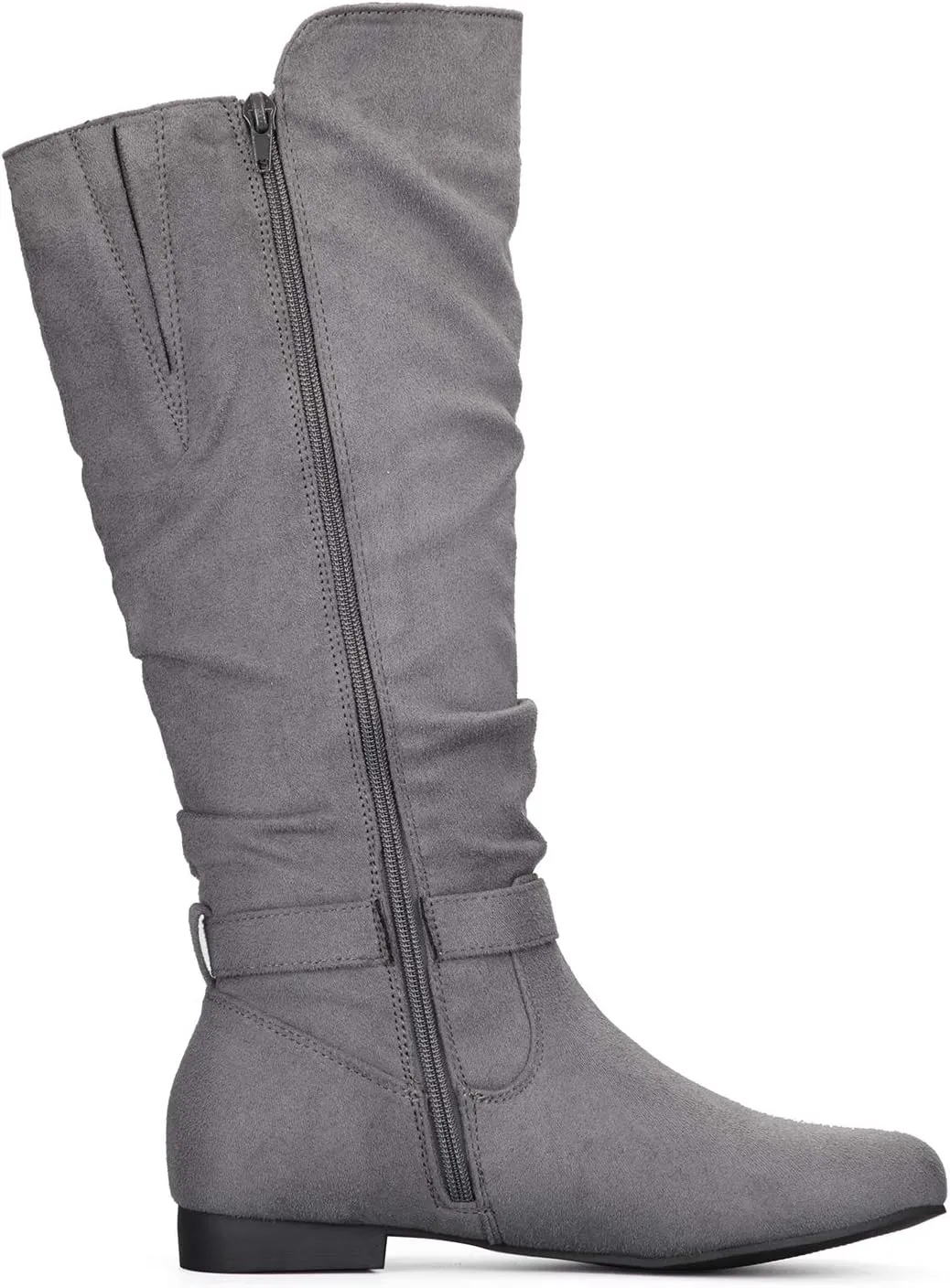 mysoft Women's Knee High Boots Flat Warm Fall Boots with Side Zipper