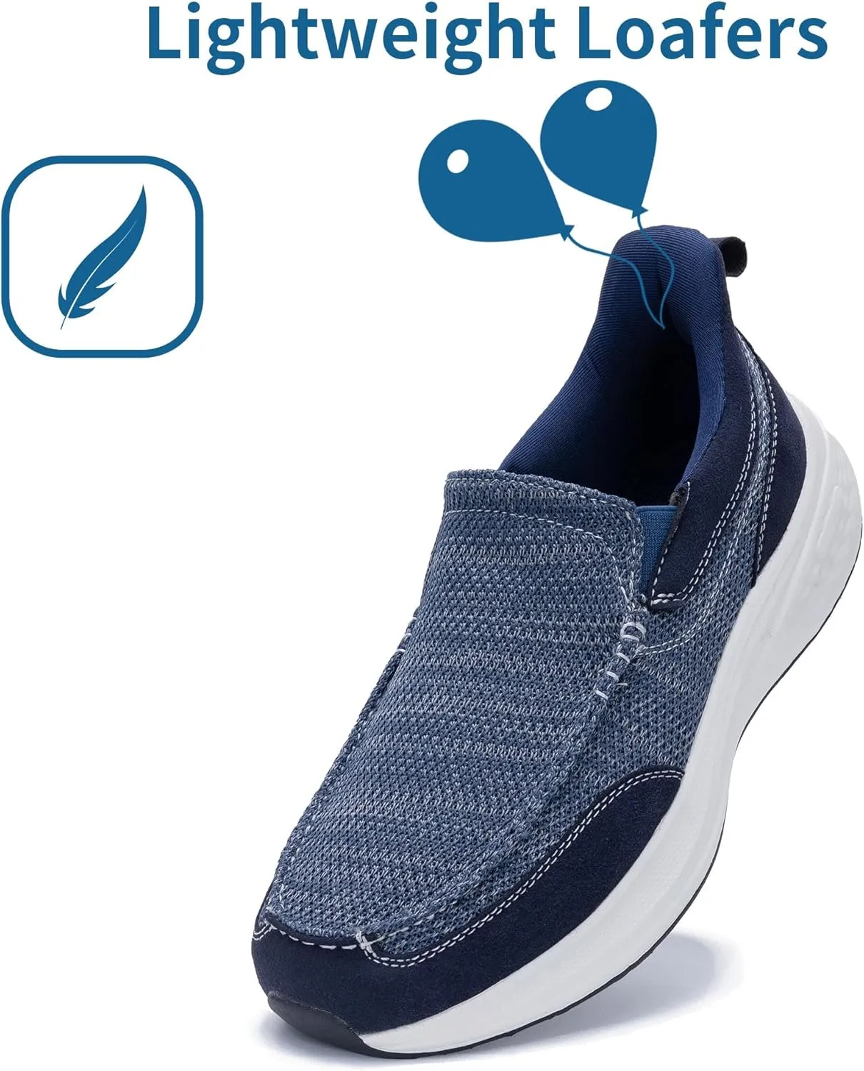 N BESUNEW Loafers for Men with Slip On/Comfortable Men's Arch Support Walking Shoes/Sneakers for Plantar Fasciitis US 7-13