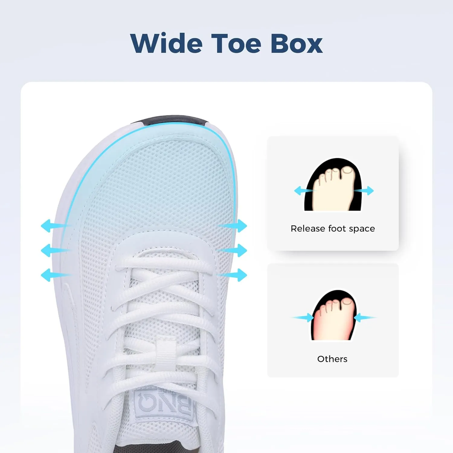 N BESUNEW Women's Wide Toe Box Walking Shoes Slip On Wide Width Running Sneakers Air Atheltic Tennis Shoes US 6-11