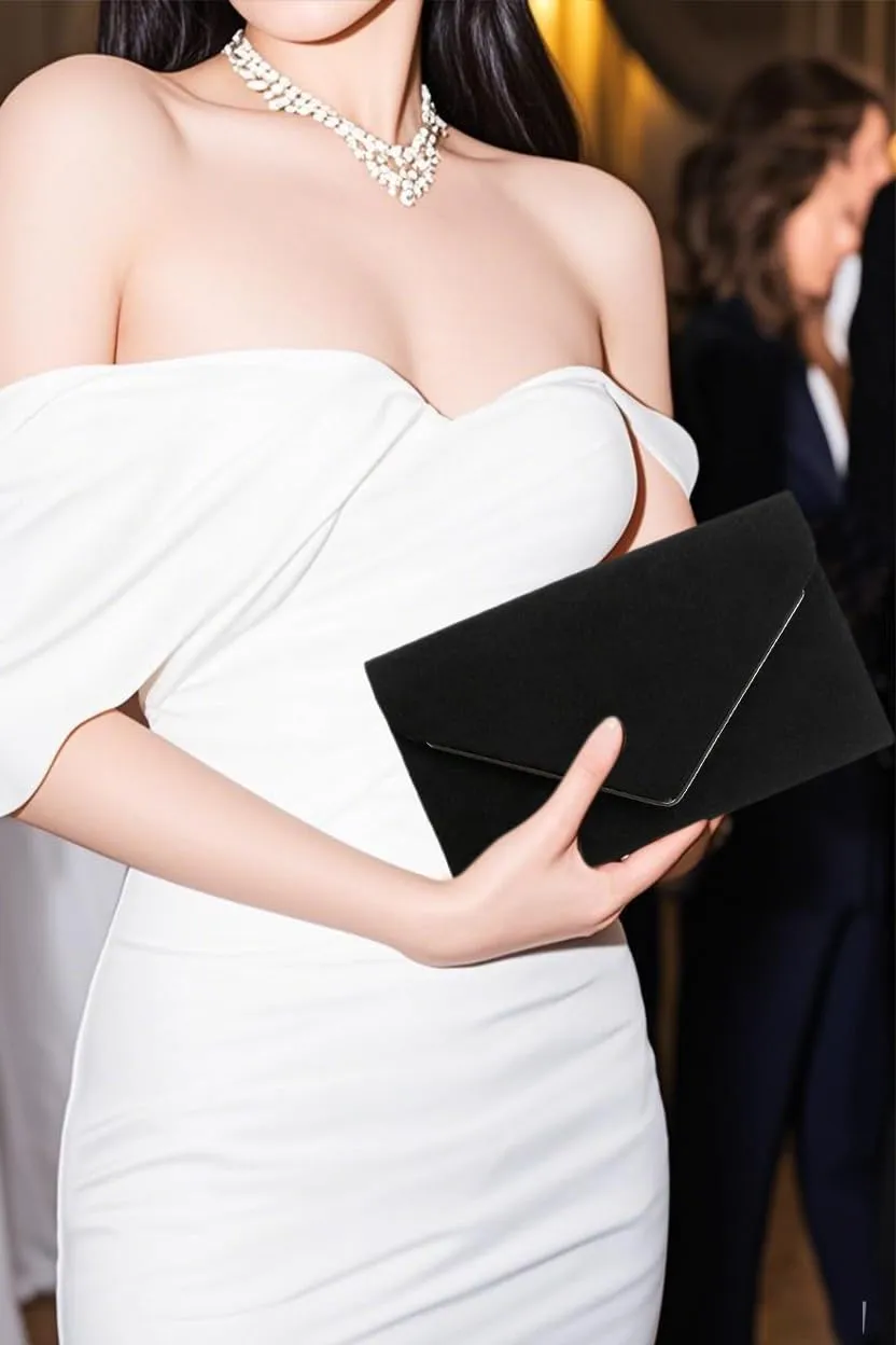 Naimo Flap Dazzling Small Clutch Bag Evening Bag With Detachable Chain