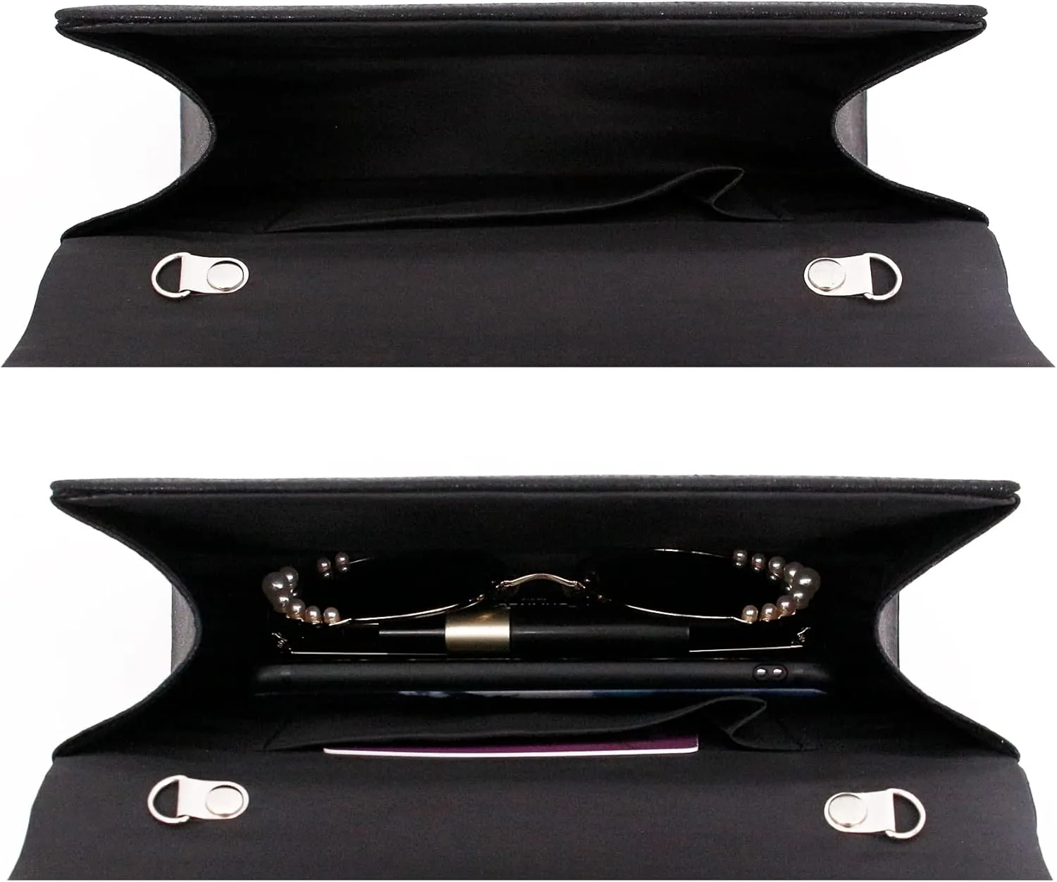 Naimo Flap Dazzling Small Clutch Bag Evening Bag With Detachable Chain