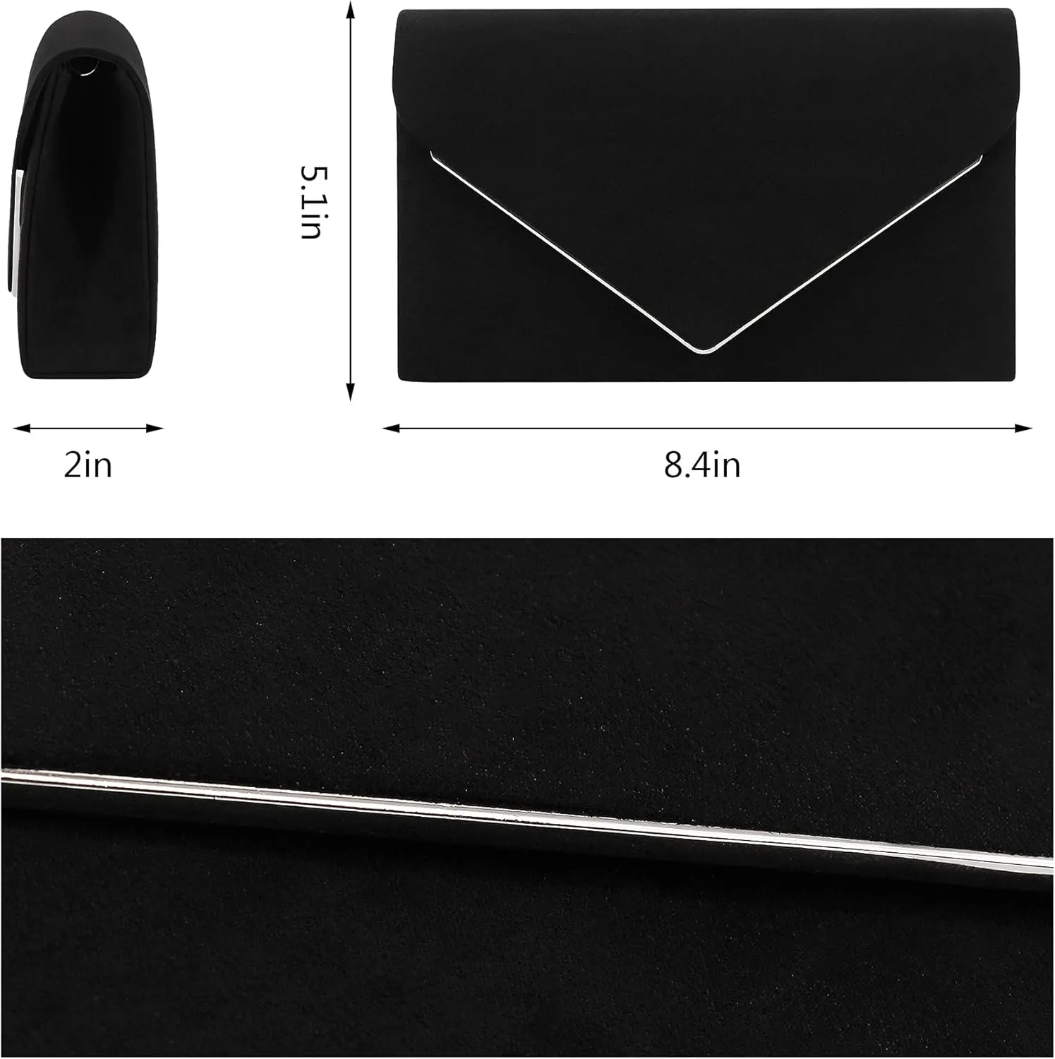 Naimo Flap Dazzling Small Clutch Bag Evening Bag With Detachable Chain