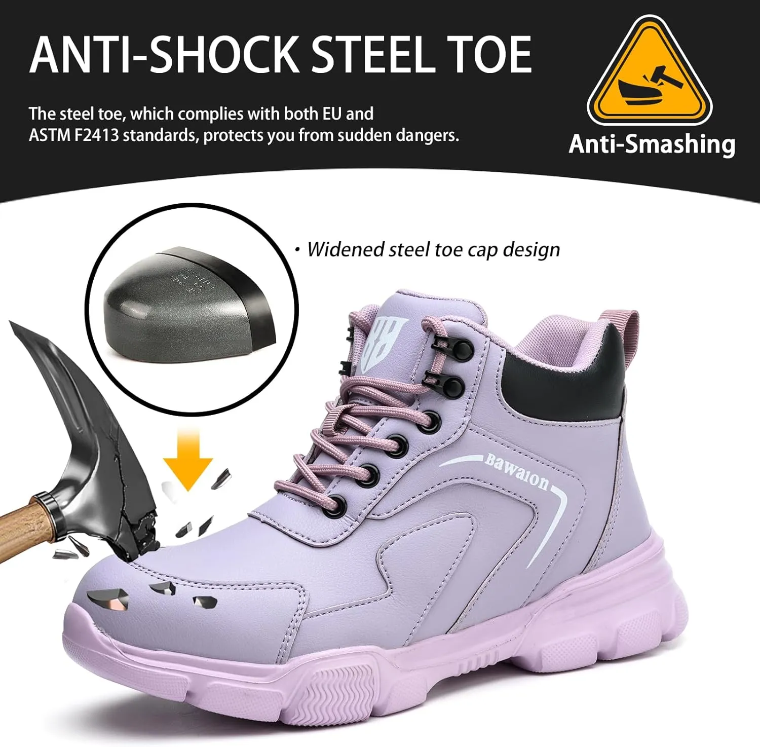 Nasogetch Waterproof Work Boots for Men Women Steel Toe Boots Lightweight Indestructible Slip Resistant Construction Safety Boots