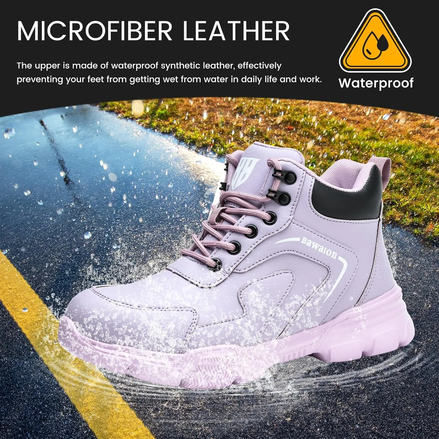 Nasogetch Waterproof Work Boots for Men Women Steel Toe Boots Lightweight Indestructible Slip Resistant Construction Safety Boots