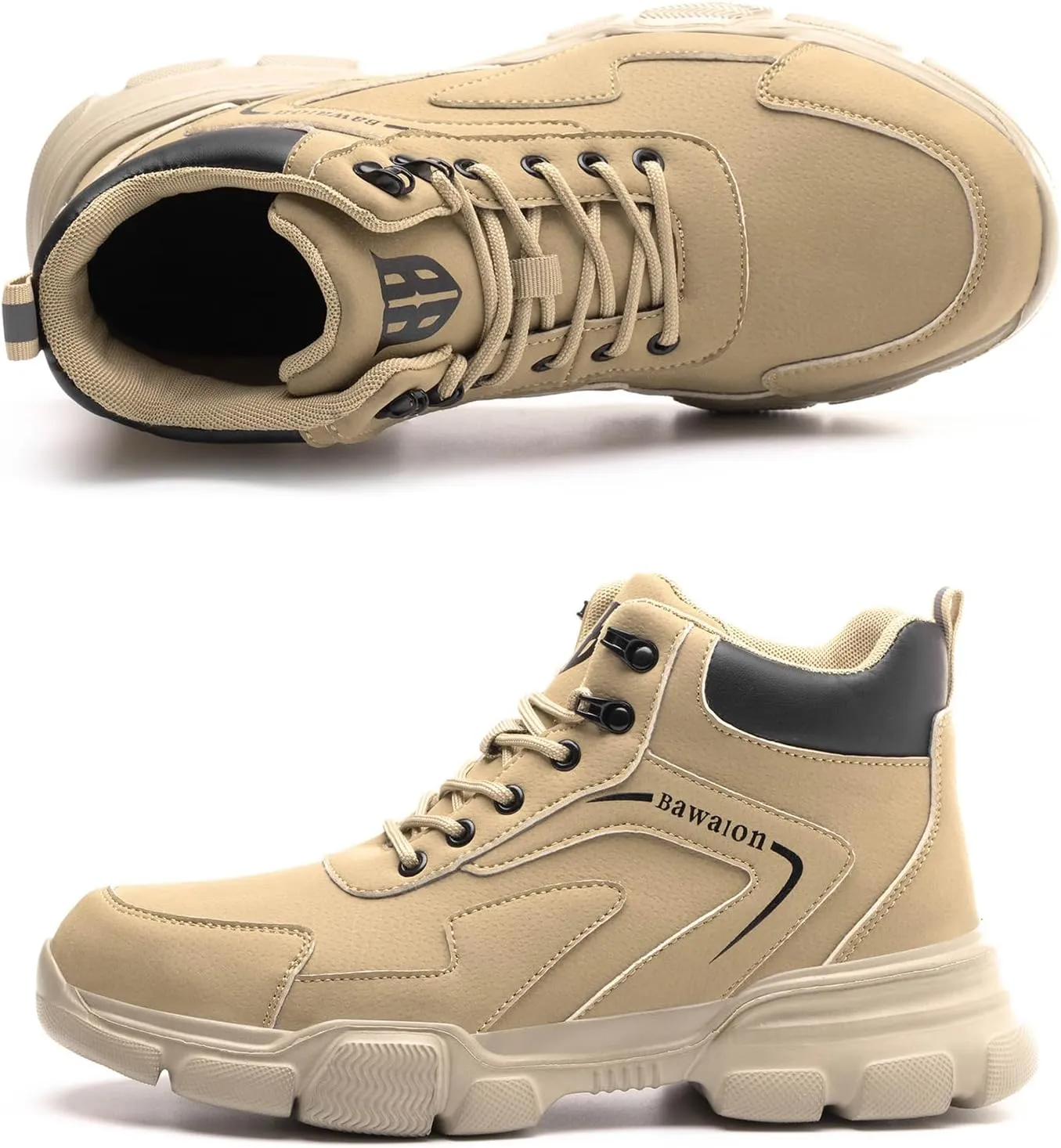 Nasogetch Waterproof Work Boots for Men Women Steel Toe Boots Lightweight Indestructible Slip Resistant Construction Safety Boots