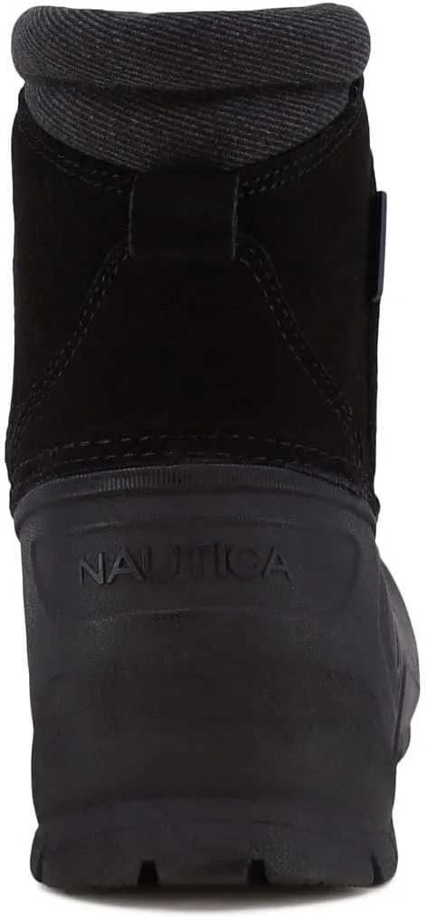 Nautica Mens Zipper Duck Boots Waterproof Shell Insulated Snow & Rain Boot
