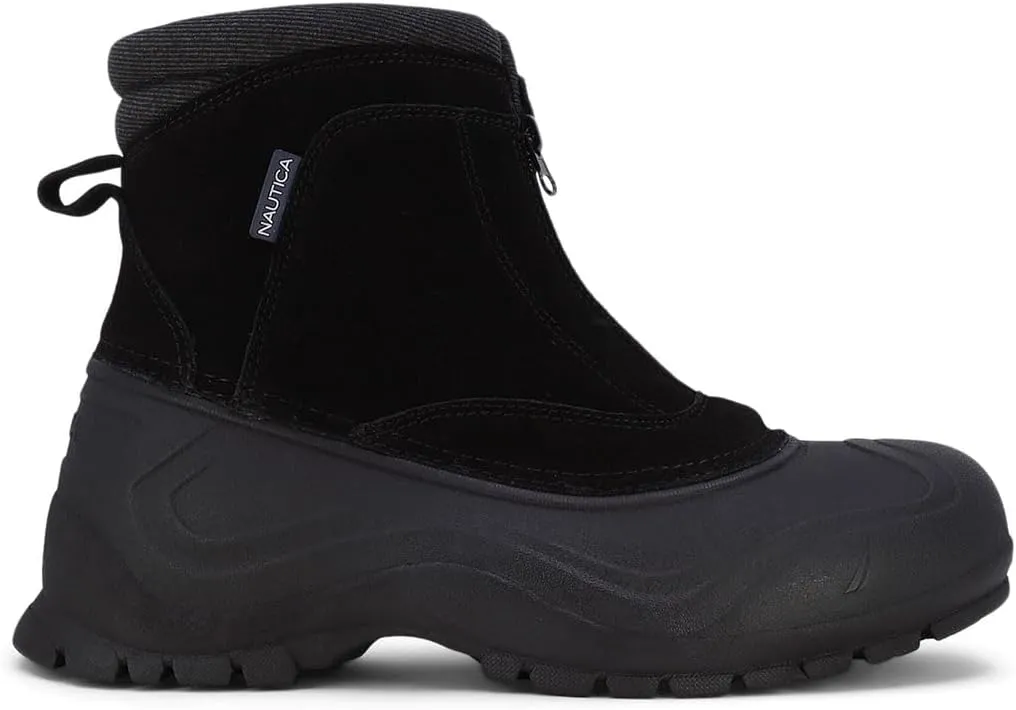 Nautica Mens Zipper Duck Boots Waterproof Shell Insulated Snow & Rain Boot