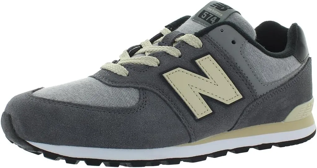 New Balance 574 GS Boys Shoes Size 6.5, Color: Grey/Beige
