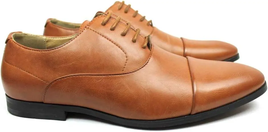 New Men's Cap Toe Dress Shoes Modern Lace Up Oxfords Formal