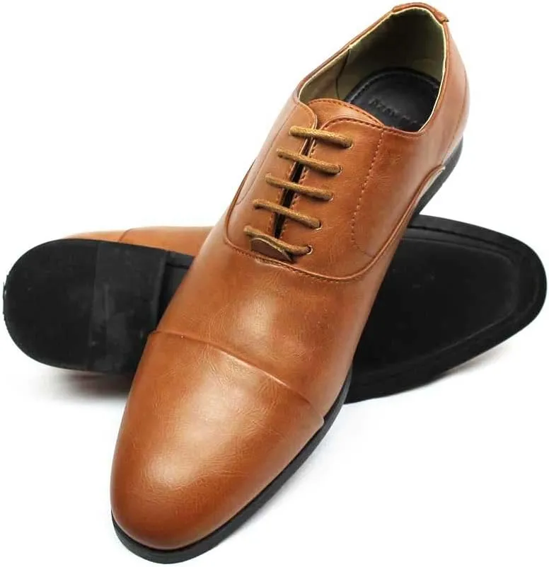 New Men's Cap Toe Dress Shoes Modern Lace Up Oxfords Formal