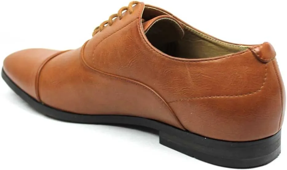 New Men's Cap Toe Dress Shoes Modern Lace Up Oxfords Formal