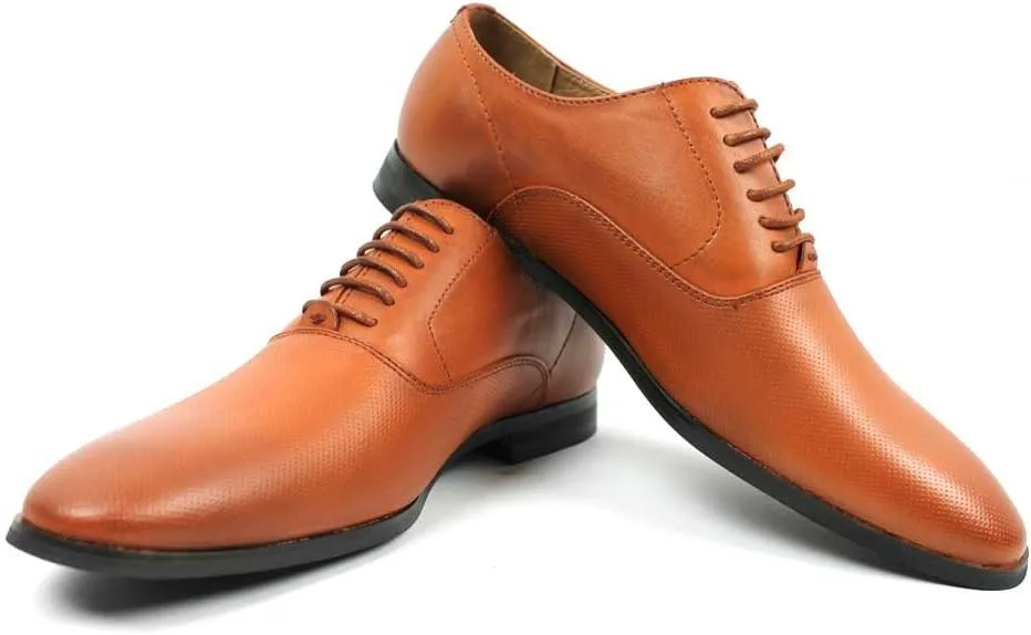 New Men's Shoes Modern Pointed Round Toe Dotted Dress Lace up Oxfords by Azar