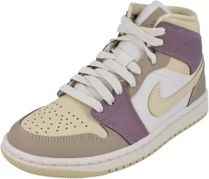Nike Air Jordan 1 Mid Womens Trainers HV2370 Sneakers Shoes (UK 5 US 7.5 EU 38.5, Light Orewood Brown Team Gold Khaki 100)