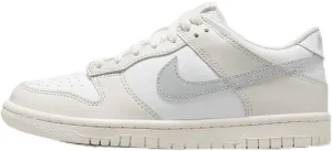 Nike Dunk Low Big Kids' Shoes (FB9109-109, White/Phantom/Light Silver) Size 4.5